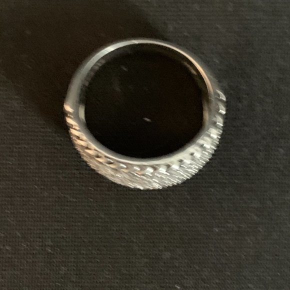 Cubic Zirconia Pavé Statement Ring in Sterling Silver - Picture 5 of 6